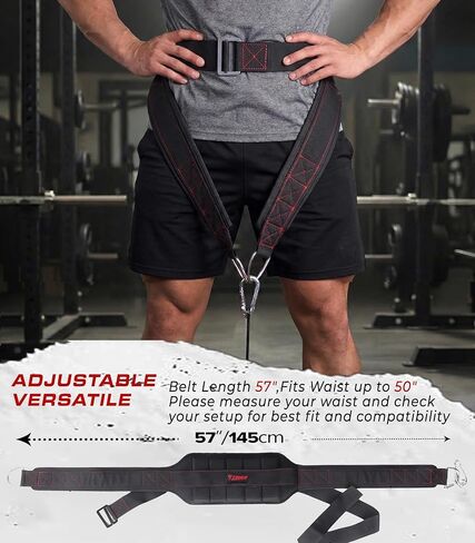 Belt For Belt Squats, Rack Attachment & Squat Machine, Weight Lifting&Powerlifting – Back Support, Low-Profile, Padded Hip & Thigh, Secure Buckle, Heavy Duty in Kuwait