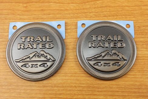 Jeep Wrangler Set Of 2 75th Anniversary Edition Trail Rated 4x4 Emblems OEM in Saudi Arabia