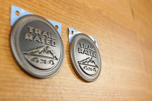 Jeep Wrangler Set Of 2 75th Anniversary Edition Trail Rated 4x4 Emblems OEM in Saudi Arabia