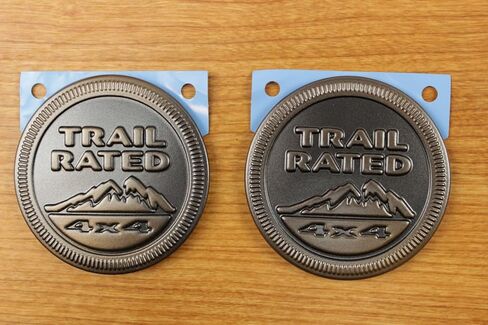 Jeep Wrangler Set Of 2 75th Anniversary Edition Trail Rated 4x4 Emblems OEM in Saudi Arabia