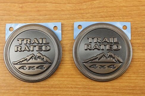 Jeep Wrangler Set Of 2 75th Anniversary Edition Trail Rated 4x4 Emblems OEM in Saudi Arabia