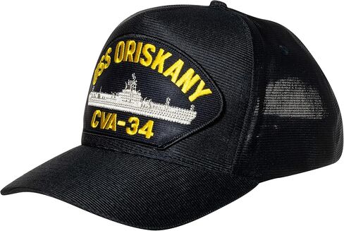 Artisan Owl United States Navy USS Oriskany CVA-34 Aircraft Carrier Ship Emblem Patch Hat – Adjustable Baseball Cap (Navy Blue) in Saudi Arabia