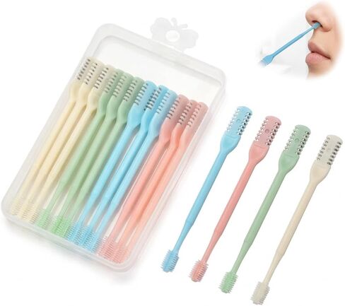 12pcs Nasal Hair Cutter 2-in-1 Manual Nasal Hair Trimmer for Men Women, 360° Rotating Dual-Sided Nasal Hair Remover with Soft Cleaning Brush, Portable Travel Tool,Lightweight Trimming Kit in Kuwait