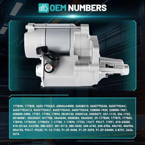 17785 Starter Motor Fit for 1500-Ram, Dakota, Durango, Ram 2500, 3500, 1500-Ram Van, Ram 2500 Van, 3500 Van, Raider Automotive Replacement Starters#17785N, 17894, 19135576 Engine Starter in Saudi Arabia