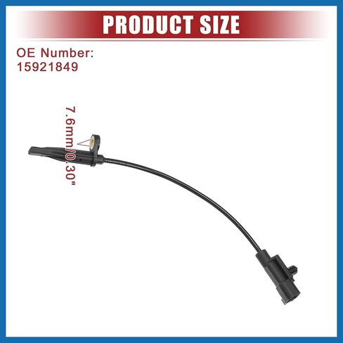 Front Driver and Passenger Side ABS Wheel Speed Sensor Fit for Cadillac SRX 2010-2012 No.15921849 - Pack of 2 Item Replacement in Saudi Arabia