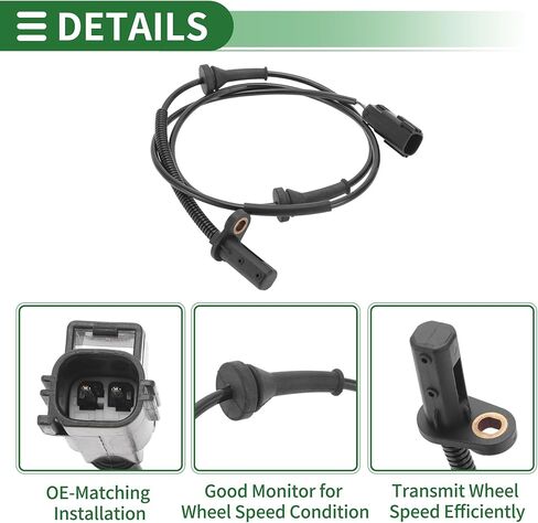 ABS Wheel Speed Sensor ABS Sensor Anti-lock Braking System Sensor No.30773740/9467580 for Volvo S60 2001-2009 1 Pc Front Right in Saudi Arabia