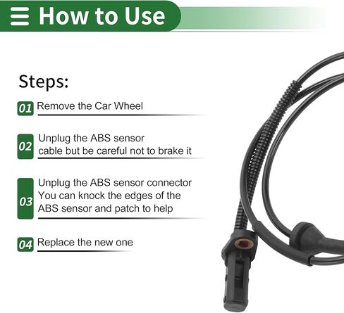 ABS Wheel Speed Sensor ABS Sensor Anti-lock Braking System Sensor No.30773740/9467580 for Volvo S60 2001-2009 1 Pc Front Right in Saudi Arabia