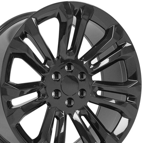 New Aluminum Alloy wheel 24 inch Rim Replica CV43 fits Chevrolet Silverado 1500 24x10 Gloss Black 6-139.7 Bolt-pattern Offset 24 in Saudi Arabia
