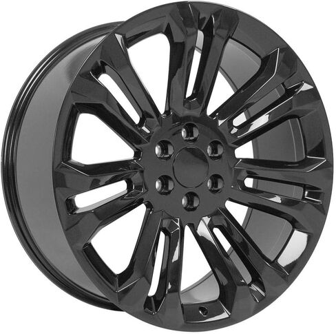 New Aluminum Alloy wheel 24 inch Rim Replica CV43 fits Chevrolet Silverado 1500 24x10 Gloss Black 6-139.7 Bolt-pattern Offset 24 in Saudi Arabia