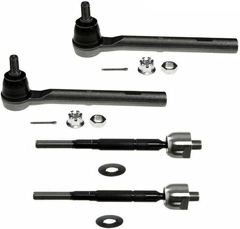Set of 4 Front LH RH Outer Inner Tie Rod End Suspension Kit for 2005-2010 Honda Odyssey 3.5L V6 ES800224 EV800226 in Saudi Arabia