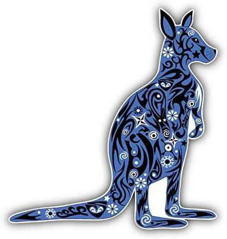 Patterned Kangaroo Round Metal 0.75" Lapel Pin Hat Shirt Pin Tie Tack Pinback in Kuwait