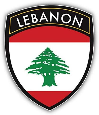 Lebanon Flag Shield Round Metal 0.75" Lapel Pin Hat Shirt Pin Tie Tack Pinback in Kuwait