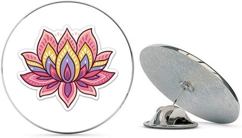Lotus Flower Cute Om Yoga Meditation Metal 0.75" Lapel Hat Pin Tie Tack Pinback in Saudi Arabia