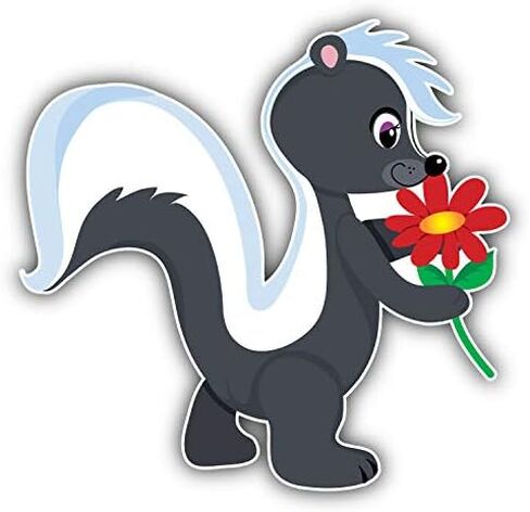 Cute Skunk Flower Round Metal 0.75" Lapel Pin Hat Shirt Pin Tie Tack Pinback in Kuwait