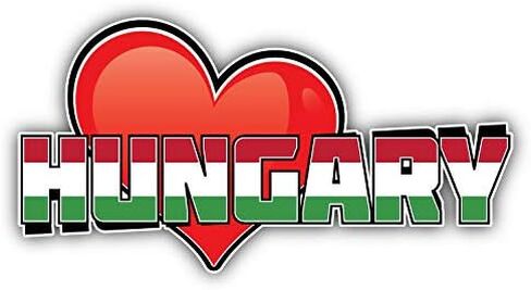 Hungary Art Heart Flag Travel Slogan Round Metal 0.75" Lapel Pin Hat Shirt Pin Tie Tack Pinback in Kuwait