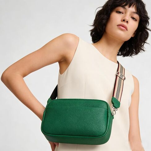 Genuine Leather Crossbody bags for Women Classic Shoulder Cross Body Purse Luxury Trendy Wide Strap Purses Bag in Saudi Arabia