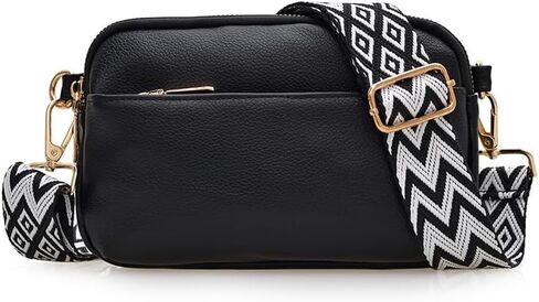 Genuine Leather Crossbody bags for Women Classic Shoulder Cross Body Purse Luxury Trendy Wide Strap Purses Bag in Saudi Arabia