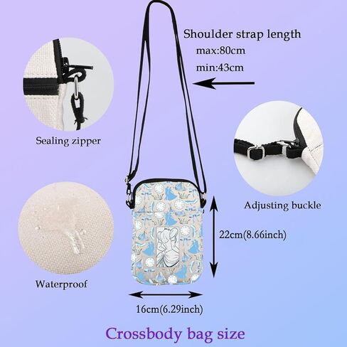 XYANFA Fairy Princess Inspired Crossbody Bag Tale Movie Fans Gift Princess Vacation Travel Bag Sling Shoulder Bag in Saudi Arabia