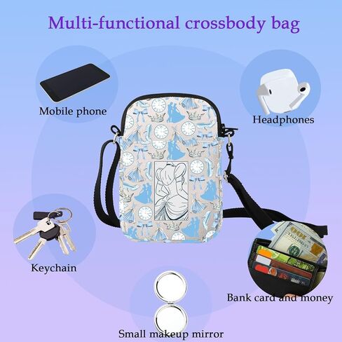 XYANFA Fairy Princess Inspired Crossbody Bag Tale Movie Fans Gift Princess Vacation Travel Bag Sling Shoulder Bag in Saudi Arabia