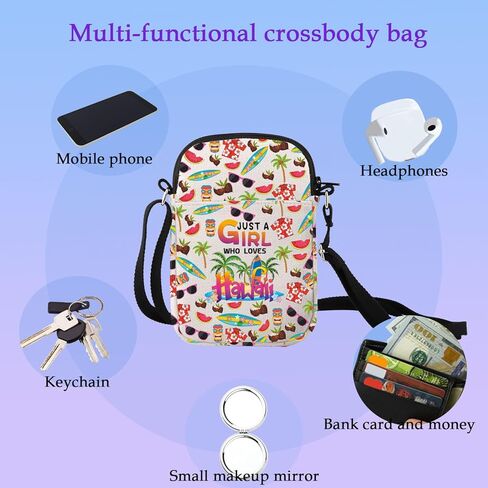 XYANFA Hawaii Crossbody Bag Hawaii Lover Gift Hawaii Souvenirs Gift Hawaii Trip Vocation Travel Purse Bag in Saudi Arabia