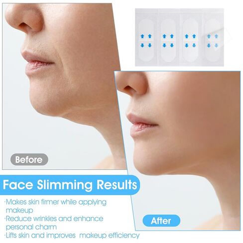 Neck Lift Tape Invisible Behind Neck, 200Pcs Face Tape Lifting Invisible, Waterproof Skin Tapes for Face, Instant Adhesive Tightening Strips for Loose Skin, Jowls, Eye Wrinkles in Saudi Arabia