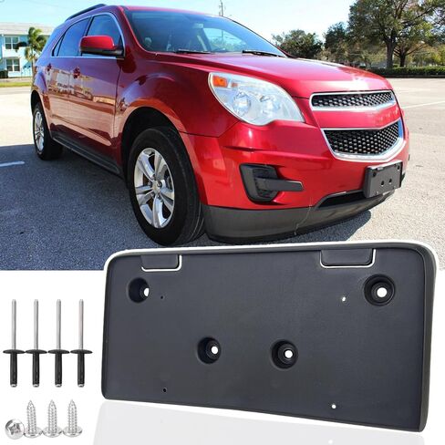 Front License Plate Frame for Chevy Equinox 2010 2011 2012 2013 2014 2015 Front Bumper License Plate Holder Mounting Bracket Replace # 25798733 GM1068134 in Saudi Arabia
