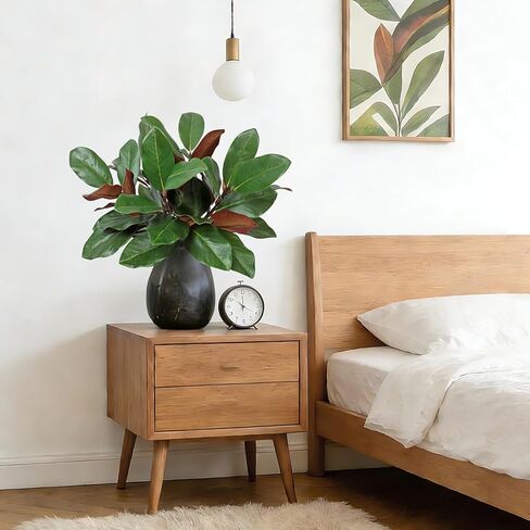TOCHGREEN 6 Pcs Artificial Magnolia Leaves Branches 18inch Faux 3D Real Touch Magnolia Pick Stems Fake Greenery Simulation Leaves Twigs for Indoor Outdoor Vase Home Wedding Table Decoration in Saudi Arabia
