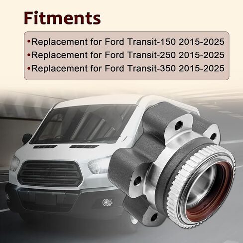 HUB415 Rear Wheel Bearing and Hub Assembly Replacement for Ford Transit-150 Transit-250 Transit-350 3.5L V6 Gas / 3.7L V6 Gas 2015-2025 in Kuwait
