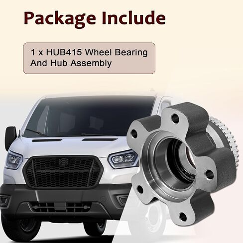 HUB415 Rear Wheel Bearing and Hub Assembly Replacement for Ford Transit-150 Transit-250 Transit-350 3.5L V6 Gas / 3.7L V6 Gas 2015-2025 in Kuwait