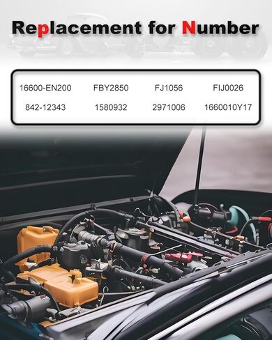 4-Count Fuel Injector Compatible with Nissan Cube 2009-2014, NV200 2013-2017, Sentra 2007-2012, Tiida 2007-2017, Versa 2007-2012 - L4 1.6/1.8/2.0/2.5L Replacement for FBY2850 16600-EN200 FJ1056 in Kuwait