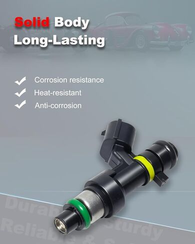 4-Count Fuel Injector Compatible with Nissan Cube 2009-2014, NV200 2013-2017, Sentra 2007-2012, Tiida 2007-2017, Versa 2007-2012 - L4 1.6/1.8/2.0/2.5L Replacement for FBY2850 16600-EN200 FJ1056 in Kuwait