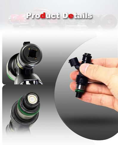 4-Count Fuel Injector Compatible with Nissan Cube 2009-2014, NV200 2013-2017, Sentra 2007-2012, Tiida 2007-2017, Versa 2007-2012 - L4 1.6/1.8/2.0/2.5L Replacement for FBY2850 16600-EN200 FJ1056 in Kuwait