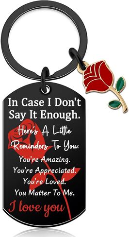 Romantic Gifts for Her I Love You Keychain Gifts for Husband Wife Ideal Anniversary Birthday Gift for Him Her Personalized Key Chain Accessory Romantic Appreciation Gift in Kuwait