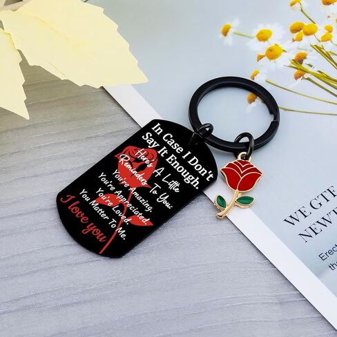 Romantic Gifts for Her I Love You Keychain Gifts for Husband Wife Ideal Anniversary Birthday Gift for Him Her Personalized Key Chain Accessory Romantic Appreciation Gift in Kuwait