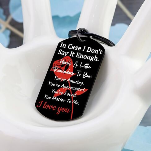 Romantic Gifts for Her I Love You Keychain Gifts for Husband Wife Ideal Anniversary Birthday Gift for Him Her Personalized Key Chain Accessory Romantic Appreciation Gift in Kuwait