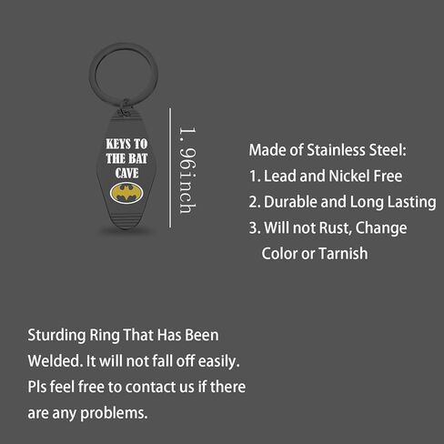 Lywjyb Birdgot Movie Inspired Keychain Movie Fan Merch Bat Lover Gift Keys To The Bat Cave Gift Hero Merch in Saudi Arabia