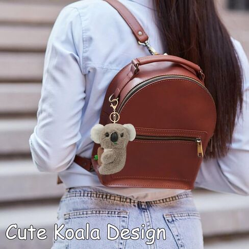 Charm Koala Plush Keychain - Fun Plush Accessory for Bags, Backpacks, and Wallets, Suitable and Animal Enthusiasts in Saudi Arabia