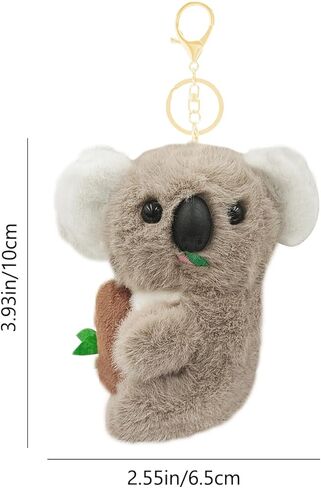 Charm Koala Plush Keychain - Fun Plush Accessory for Bags, Backpacks, and Wallets, Suitable and Animal Enthusiasts in Saudi Arabia