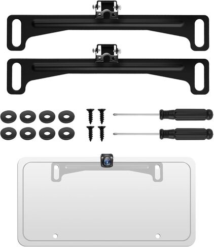 2PCS Car Backup Camera License Plate Mount,170° Adjustable Car License Plate Camera Mount No Drilling Required,Non-damaging Cars Back Up Cameras Licenses Plates Mounts in Kuwait