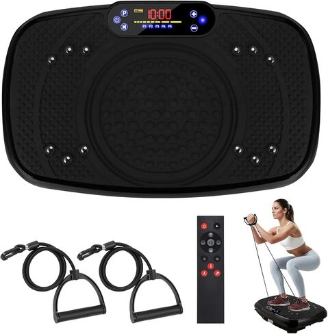 Vibration Plate Exercise Machine, Full Body Exercise Equipment, Power Board Vibration Platform, Vibration Board Used for Home Fitness, Shaping, Training, Recovery, and Weight Loss in Saudi Arabia