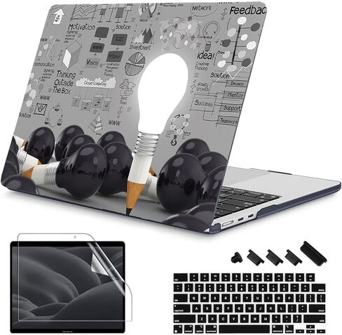 RuiHe.C متوافق مع جهاز MacBook Air 15 بوصة إصدار 2025-2023 A3241 M4 A3114 M3 A2941 M2 مع شاشة Retina ومعرف اللمس، هيكل صلب من البلاستيك مع غطاء لوحة مفاتيح - مكعبات حمراء وسوداء in Saudi Arabia