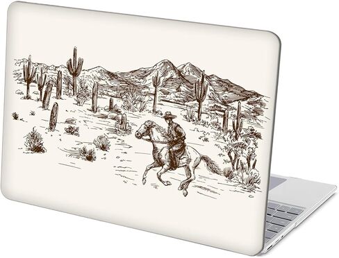 MINGDAO Compatible with Microsoft Surface Laptop 5/4/3 13.5 inch Hard Protective Shell Cace and Keyboard Cover (Models:1951&1868, 2022 2021 2019 Release) - Wild West Desert Cowboys-2 in Saudi Arabia