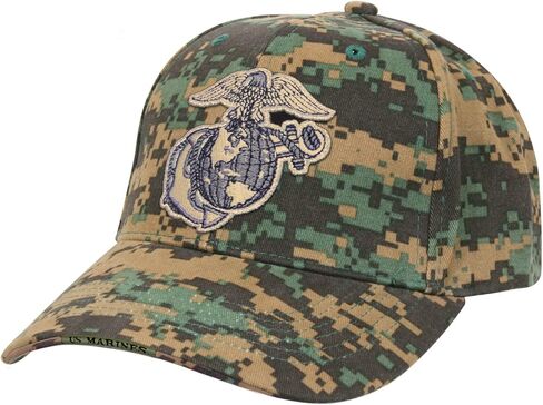 Rothco Deluxe Eagle, Globe & Anchor Low Profile Cap (US, Alpha, One Size, Woodland Digital Camo) in Saudi Arabia