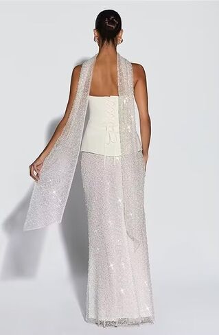 Sparkly Sequin Prom Dresses with Scarf Mermaid Evening Party Gown Spaghetti Straps Maxi Cocktail Gowns in Saudi Arabia