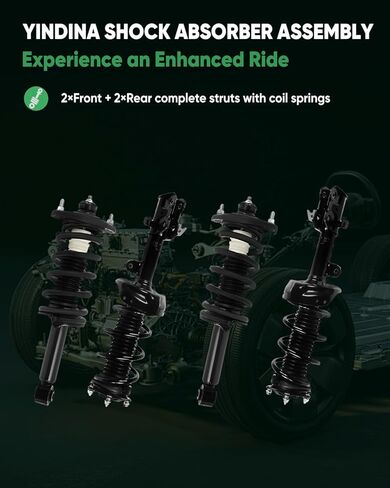 Front and Rear Shock Absorber Assy Fits for 2012-2014 for H-onda CR-V, 272492 Front & Rear Complete Strut Assemblies(Set of 4) in Kuwait