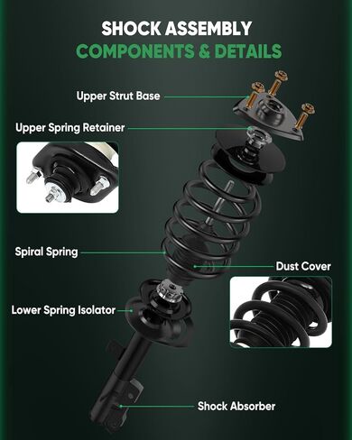 Front and Rear Shock Absorber Assy Fits for 2012-2014 for H-onda CR-V, 272492 Front & Rear Complete Strut Assemblies(Set of 4) in Kuwait
