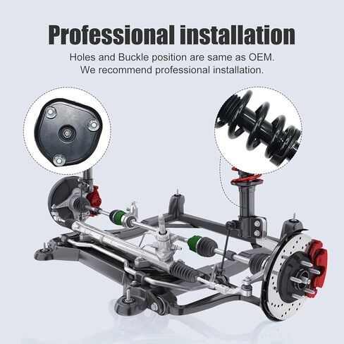 دعامات أمامية كاملة ممتص للصدمات مناسب لـ 2011 2012 2013 2014 Toyota Sienna 3.5L V6 FWD مع مجموعة زنبركية لفائف 172783/172784 in Kuwait