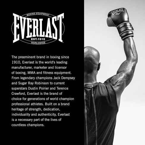 Everlast Powerlock 2 Boxing Gloves | Pro Flight Gloves | Secure Fit Lace-Up with Triple-Layer Foam & Wrist Support for Injury Prevention | Heavy Bag & Speedbag Training (12oz | White/Gold) in Kuwait
