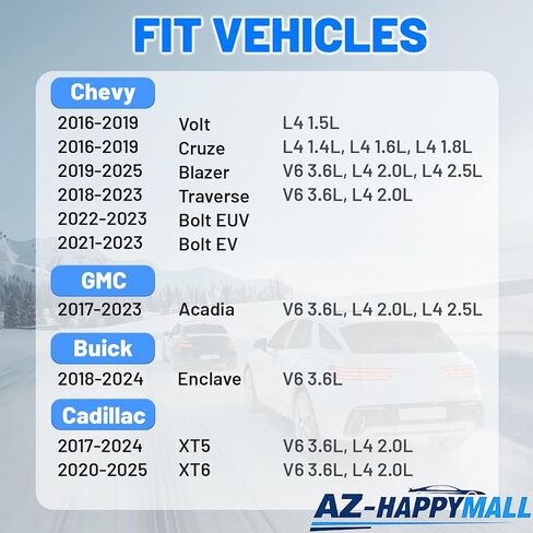 Front HVAC Heater Blower Motor with Brushless - Compatible with Chevy Cruze/Volt 2016-2019, GMC Acadia 2017-2019, Buick Enclave 2018-2024, Cadillac XT5 2017-2024, Replace# 700340 in Kuwait