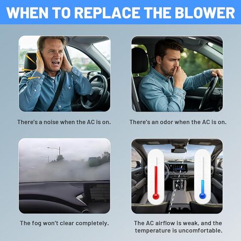 Front HVAC Heater Blower Motor with Brushless - Compatible with Chevy Cruze/Volt 2016-2019, GMC Acadia 2017-2019, Buick Enclave 2018-2024, Cadillac XT5 2017-2024, Replace# 700340 in Kuwait